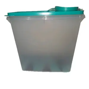 Cereal Storer teal seal - Clear Plastic Container with  Lid, Ideal for Storage and Organization