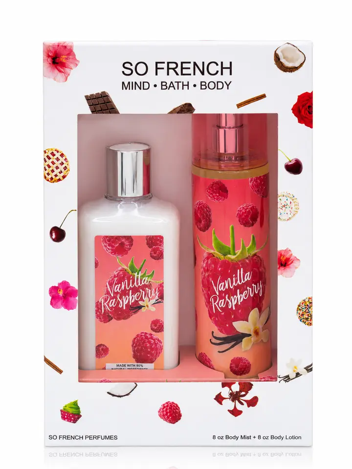 New Edition! Vanilla Raspberry 2-Piece Body Mist and Body Lotion Set