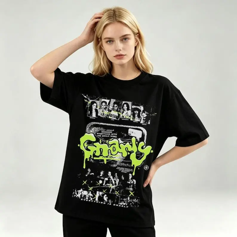 Katseye Gnarly T-shirt, Eyekon Kpop Fan Merch shirt, Unisex T-shirt, Y2K 90s Graphic Shirt, gift for her, him, Retro Korean Idol Tee