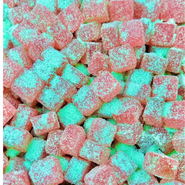 Sour Kings Candy - Watermelon Sour Cubes - Sour Hard Candy Snack