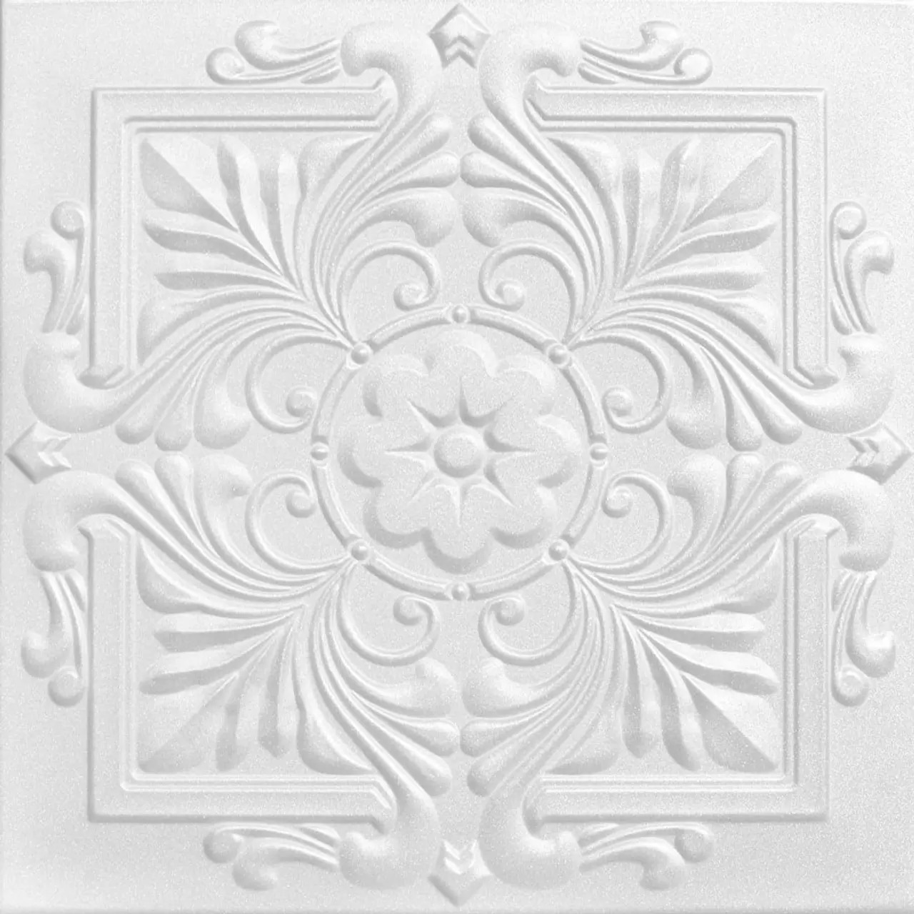 A La Maison Ceilings Victorian 20in x 20in Decorative Styrofoam Glue-up Tiles - #R14, Lightweight, Home Improvement, 96-Pack 259 sqft Set for Ceiling Installation