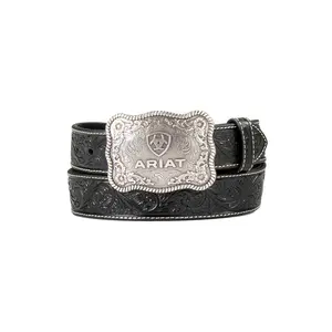 Ariat Men's Leather Floral Embossed Western Belt - A1020401 Ariat Men's Leather Floral Embossed Western Belt - A1020401