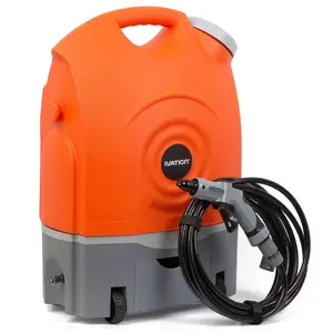 Ivation Multipurpose Portable Spray Washer - 4.5 Gallon Water Tank, 12V Rechargeable, Lightweight Design with Wheels & Spray Gun for Easy Cleaning Jobs