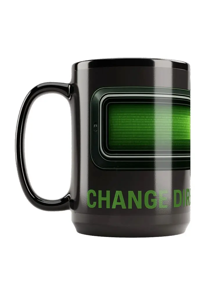 Direction-Change Kitchen Drinkware Affirmation Mug - Print or Solid Design, Motivational Daily Use Item for Growth Mindset, Growth Begins with 1 Decision