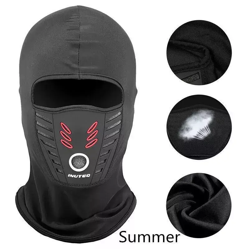 Summer Cooling Balaclava Face Covering for Bikers, Breathable UV Protective Fabric, Windproof & Dustproof for Motorcycle Riding, Neck Gaiter Headwear, Outdoor Sports Mask, Adults, Biking, Fitted