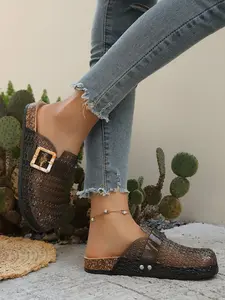 Women's Hollow Out Design PU Material Fashion Shoes, Lightweight Comfortable Daily Wear Footwear, Trendy Stylish Women's Shoe