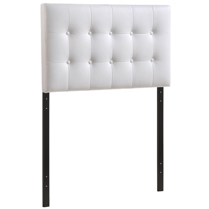 Modway Emily Twin Upholstered Vinyl Headboard in White