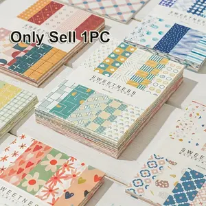 50 Sheets/1Pad Vintage Scrapbook Paper Journaling Scrapbooking Supplies Kit Aesthetic Decorative Craft Paper