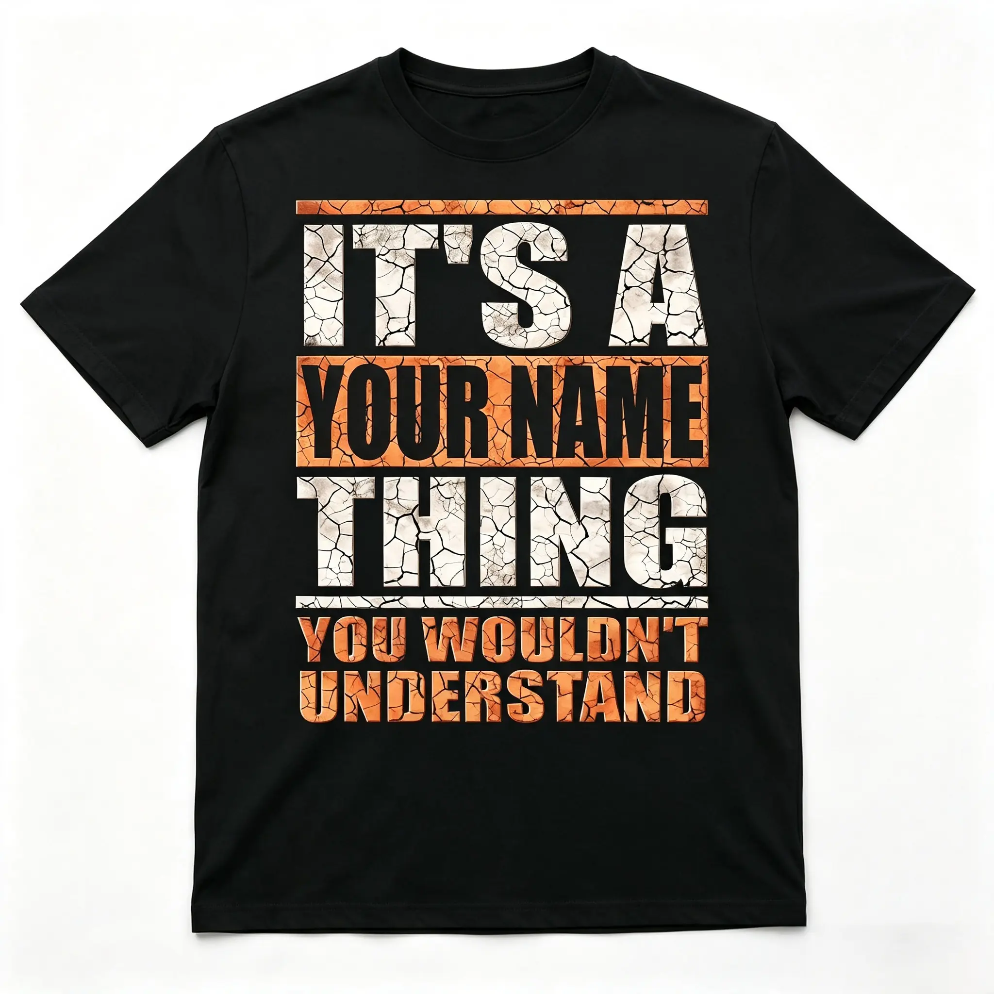 Custom Name T-Shirt - You Can Add Your Own Name/Text/Design. Suitable for Casual Crew Neck T-Shirts, Machine Washable, Ideal for Use As Gifts, Uniforms, Or Promotional Activities. Your Name/Text/Design Can Be Printed