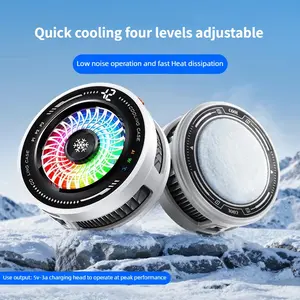 Instant Freezing Magnetic Semiconductor Phone Radiator | AI Smart Temp Control, 4 Cooling modes ,RGB lighting effect & Removable Grip for  iPhone /Android/Tablet/iPad