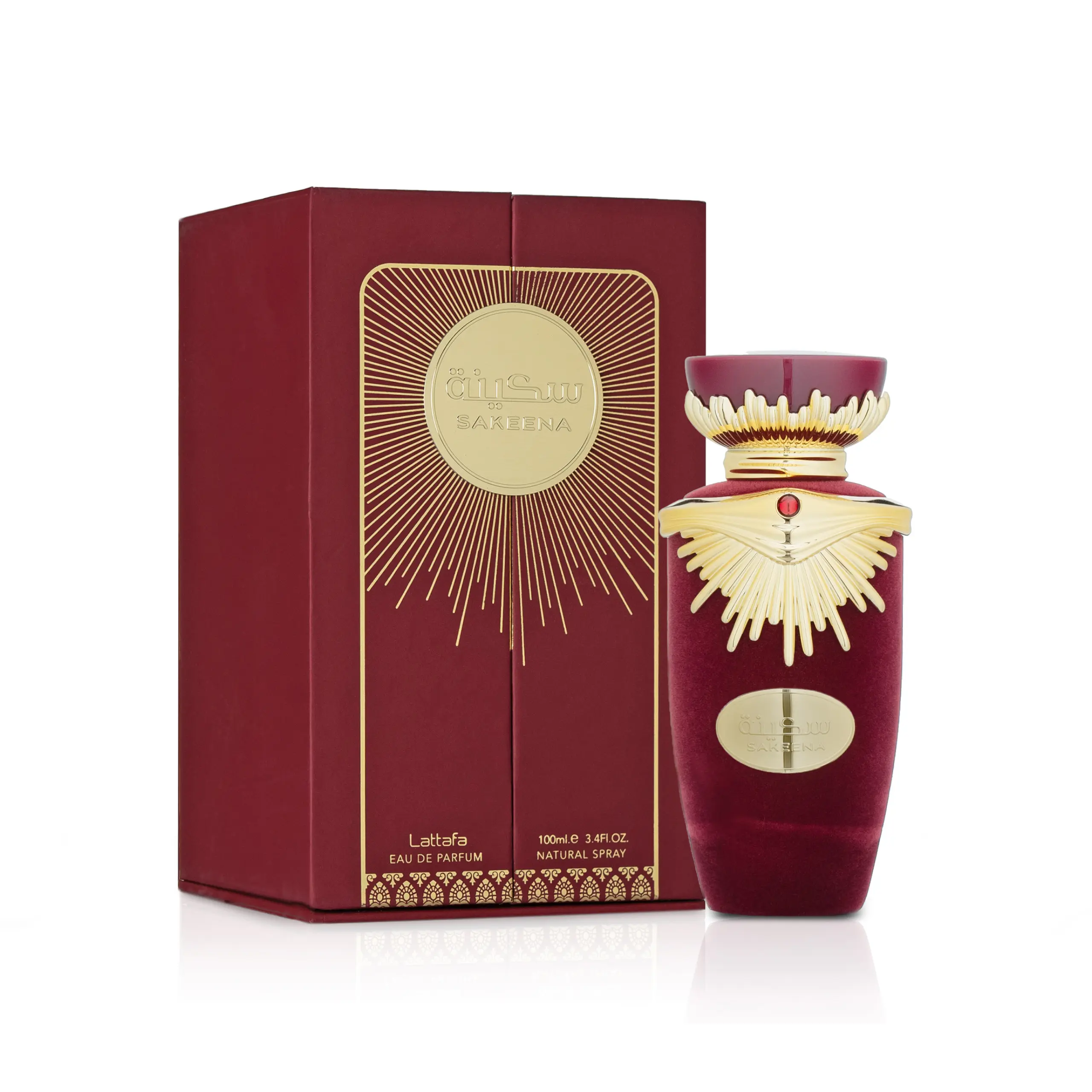 Lattafa Sakeena Eau de Parfum 100ml 3.4 oz Unisex Perfume with Floral Fruity Woody Notes Long Lasting Luxury Packaging