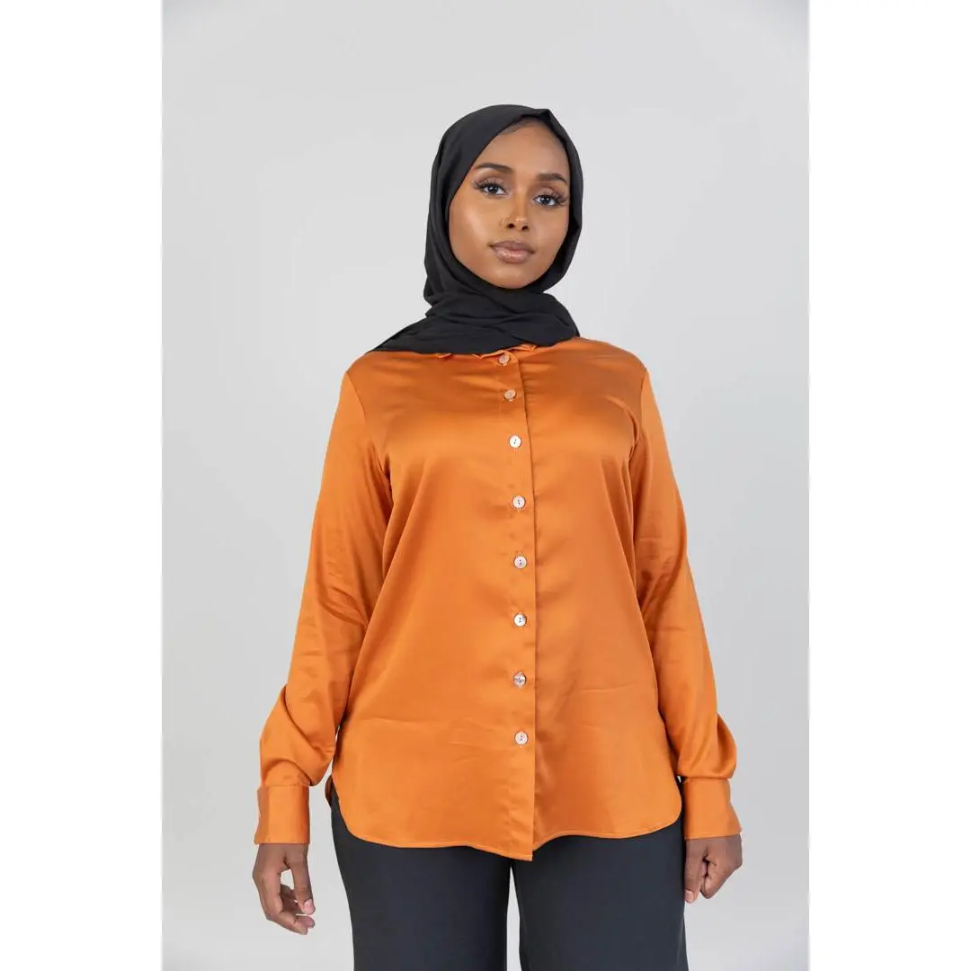 Silky Tencel Button-up Shirt