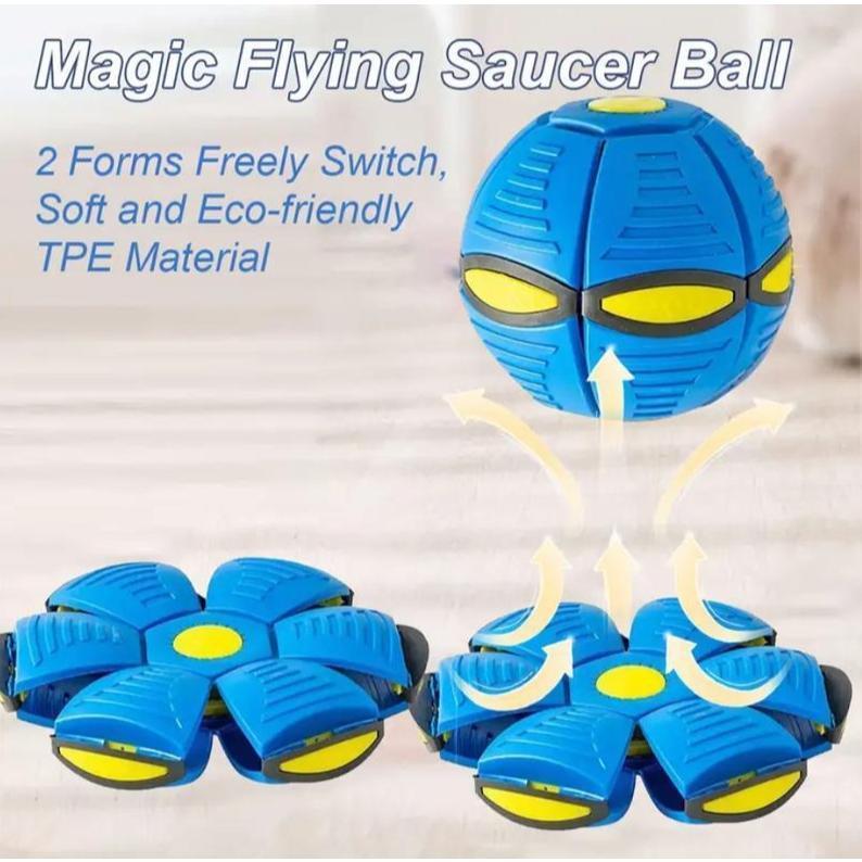 Light Up Bouncy Balls for Kids 6-Color Flashing Set, Magic Metaball Flying Saucer Bounce Balls, Toddler Interactive Toys, Christmas Stocking Stuffers & Gift Ideas