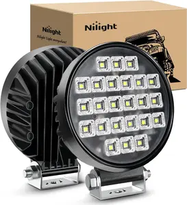 Nilight 4.3 Inch Round Utility LED Work Light W/Integrated Toggle Switch, 2PCS 72W 5760LM 150° Flood Lamp for Offroad Heavy Equipment Vehicles Truck Tractor Golf cart Boat ATV UTV dealsforyoudays