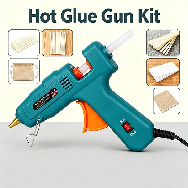 Dual Temperature Hot Melt Glue Gun Kit, Professional Fast-Heating Tool with 30 High-Viscosity Glue Sticks and Storage Bag for DIY Crafts, Household Repairs (Home Improvement, Wallpaper Adhesives)