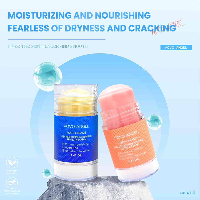 Two for one |  VOVO ANGEL Anti-Crack Foot Cream, Cracked Heel Repair Stick | Dead Skin Remover for Dry Feet, Intensive Hydration & Nourishing Treatment for Extreme Cracked Feet Hydrating Hand Balm Hydrating Lotion