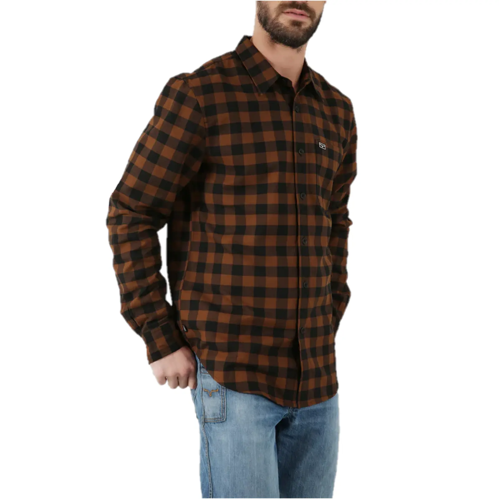 Kimes Ranch Men's Garrison Brown Button Down Dress Shirt GAR-BRN