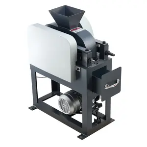 Summervibes VEVOR Rock Crusher, 220V Double Roller Crushers, Industrial Shredder with 2.56x0.59 inch Dual Feed Inlets, 1740RPM Speed Stone Grinder Rock Crusher, 1.5KW Electric Shatter Pulverizer, 860kg/h Crushing