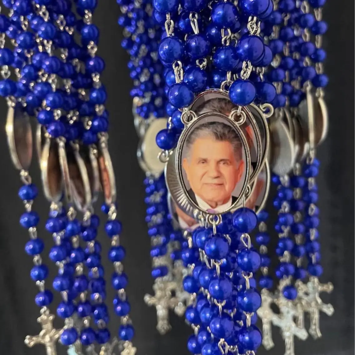10 High-Quality Customized Photo Rosaries - Personalized Memorial Keepsakes for Your Loved Ones Multilayer Cross Necklace Gems Necklace