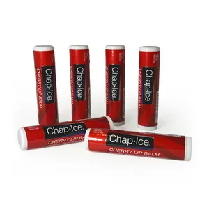 Chap-Ice Full-Stick Traditional Lip Balm with SPF - 6 Count Cherry Flavor Hydrating Moisturizing Sun Protection Gift Pack