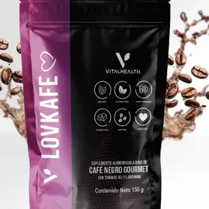 V-LOVKAFE LoveKafe de VitalHealth Café Gourmet con Ingredientes Naturales 190g - Coffee Beverage with Natural Ingredients