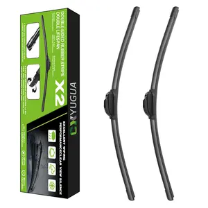 All-seasons Windshield Wiper Replacement 24" + 21" Set (u/j Hook)  Quiet And Efficient Double Sided Use Life