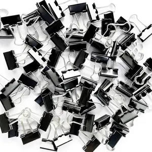 DSTELIN 96 Pack (19Mm) Mini Binder Clips 3/4-Inch Small Black Paper Clamps for Office Supplies