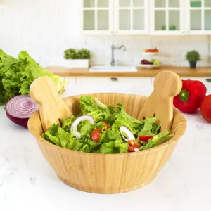 Totally Bamboo Salad Hands – Bamboo Salad Serving Utensils for Serving & Tossing
