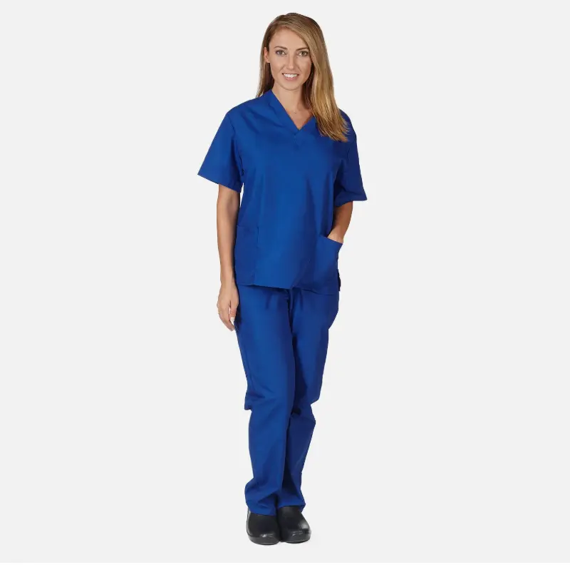 NATURAL UNIFORMS Medical Nursing Scrub Set for Men Women Unisex Top & Pants in Multiple Colors Short Sleeve Hospital Wear