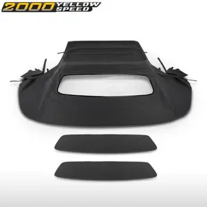 Canvas Convertible Soft Top With Plastic Window Fit For Ford Mustang 2005-2014
