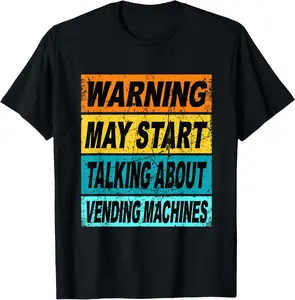 Cotton Graphic Tees Streetwear Retro Vending Machines Shirt Snacks Toys Capsules T-Shirt