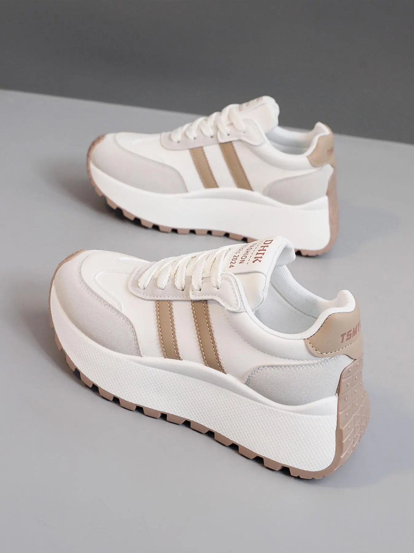 Women's Colorblock Dad Shoes Spring Autumn New Breathable Mesh Thick Sole Height Increasing Casual Athletic Sports Trendy Trainers Sneakers, Comfortable Shoes Footwear, Breathable Casual Trainers