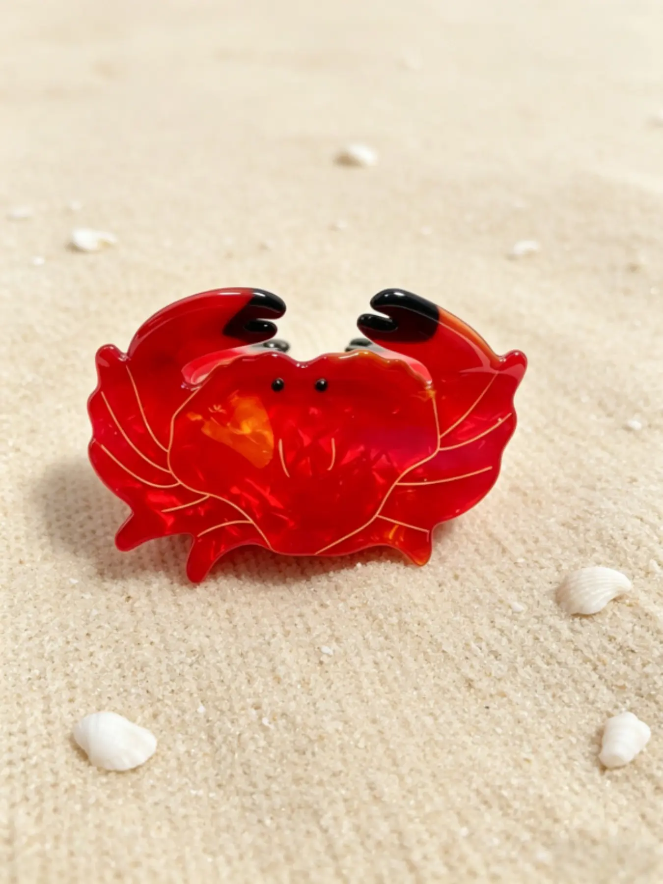 Crab Hair Clip, Fun Acrylic Animal Claw Clip, Fashionable Summer Beach Accessory, Trendy Hairstyle Holder, Hair Decor for Parties, Fun Hair Clips, Fashion Hair Accessories