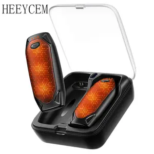 Rechargeable Hand Warmer with Charging Case, 3 Heating Modes – Battery-Powered Electric Hand Heater Pad, Reusable, Long Battery Life, Portable Pocket Heater Gift, Ideal for Men and Women, Golf, Hunting Gear, and Camping.