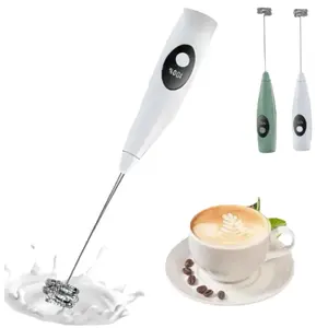 Milk Frother Handheld Electric Foam Maker, USB Type-C Rechargeable Milk Frother Handheld with 3 Speeds, Detachable Stainless Steel Whisk, Versatile Drink Mixer for Juices, Prebiotic Powders, Coffee mixer, Matcha & Eggs, Durable Kitchen Tool