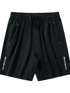 1 Pair Men's Quick Dry Athletic Shorts, Lightweight Breathable Loose Sports Shorts with Drawstring & Side Pockets, Casual Workout Running Shorts for Gym, Fitness, Outdoor Activities