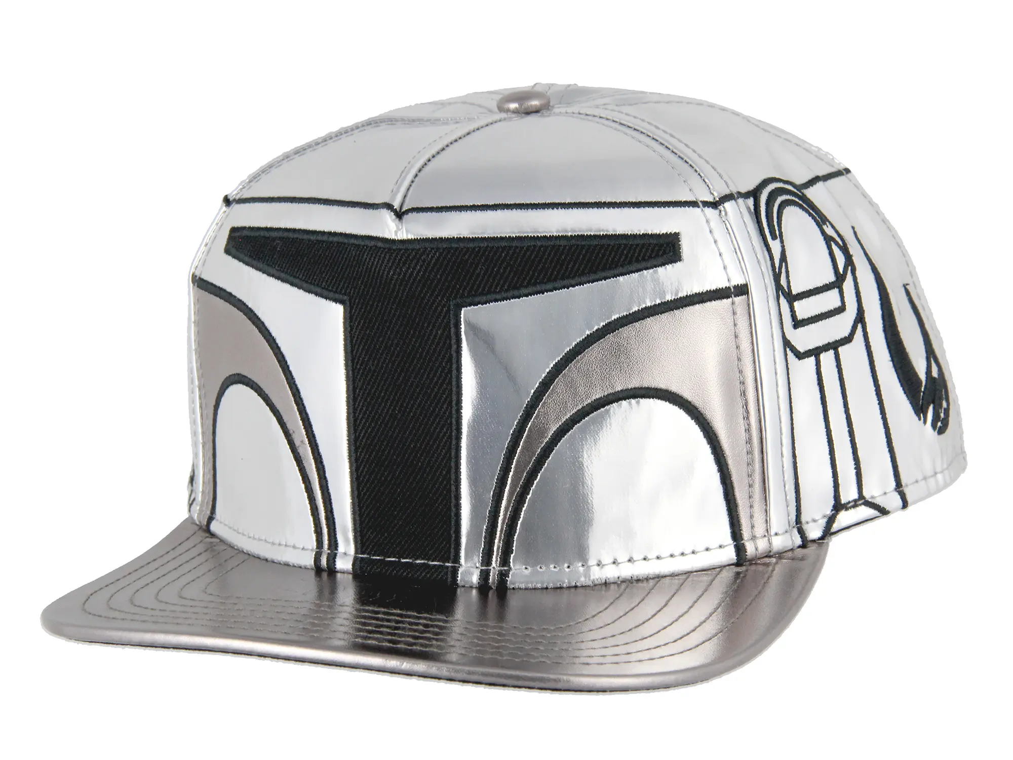 Star Wars The Mandalorian Hat Beskar Costume Helmet Embroidered Flatbill Snapback Hat Baseball Cap