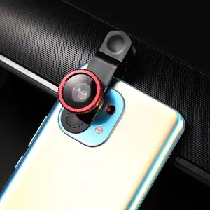 3 in 1 Fish Eye Lens, Wide Angle Camera Lens Kit, Universal Mobile Phone Lens, Phone Accessories for iPad, for iPhone, for Samsung Android & Most Smartphones, Fisheye Camera Lens