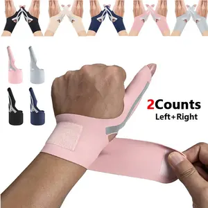 2pcs Thumb Wrist Brace Compression Sleeves, Wrist Wrap, Elastic Stretch Wrist Support Gloves, Thumb Protector, Ideal for Gaming, Sports, Office Work, Unisex, Fits Both Hands