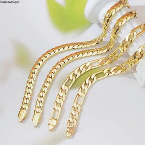 18K Gold Plated Cuban Link Chain Bracelet for Men & Couples, Hip Hop Punk Street Style, Brass Material, Trendy Edgy Minimalist Jewelry, Durable & Stylish for Daily Wear, Parties & Streetwear Outfits