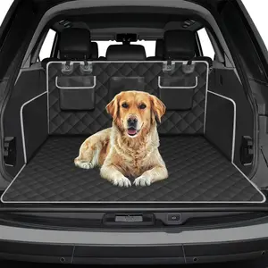 Dog SUV Cargo Liner, Waterproof Pet Cargo Cover with Bumper Protection, Non-Slip, Universal Fit for Cars Vans, Large Size