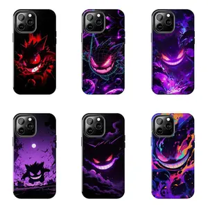 Shadow Pokem0n GengarS Anime Case for iPhone 17-7 Pro Max Plus & Samsung Galaxy S25-S21 Ultra Plus - Galactic Manga Aesthetic Phone Cover unisex