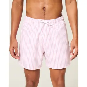 Hollister Mid-Thigh Seersucker Swim Trunks
