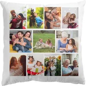 Personalised Photo Pillow Cushion Cover Sofa Home Décor Custom Gift Birthday Wedding Keepsake Anniversary Christmas 16x16 in Single-sided print S