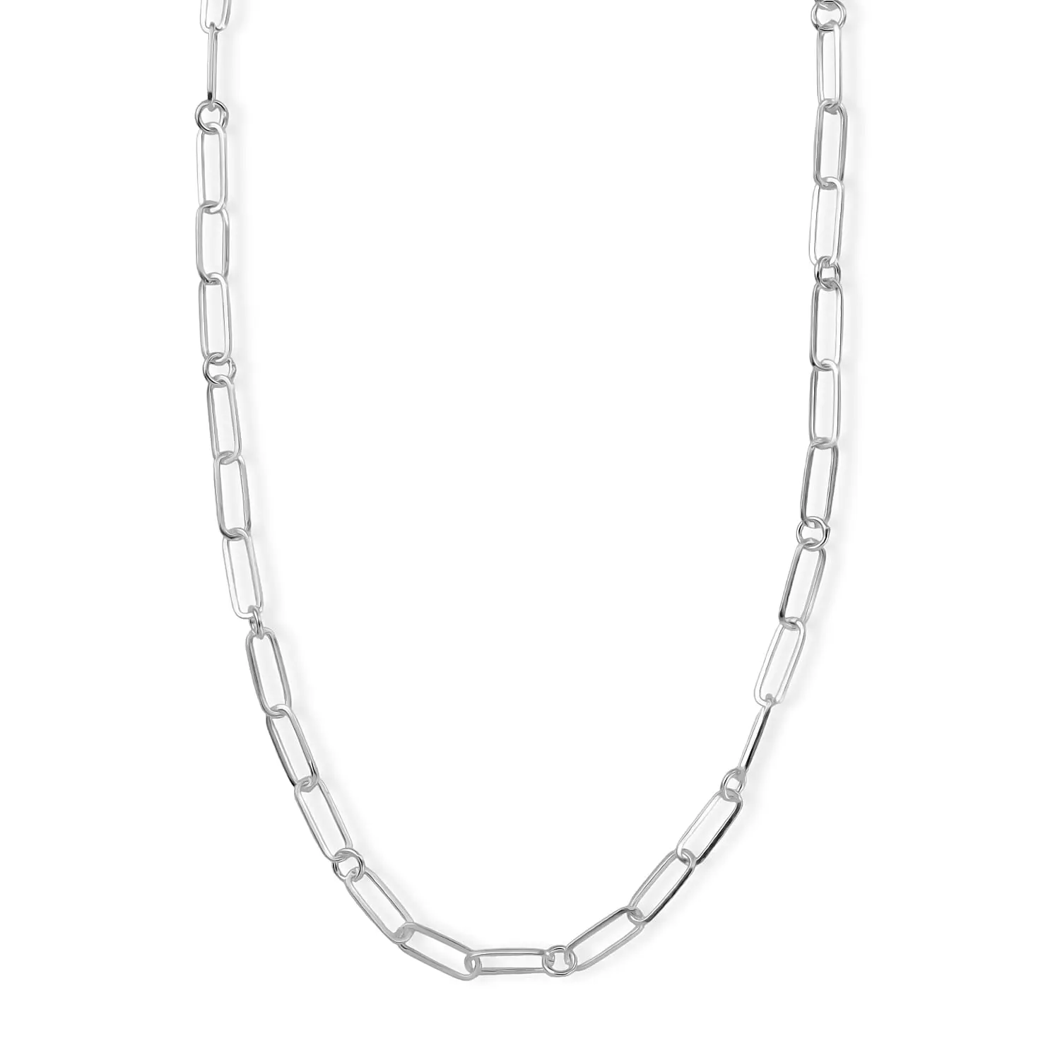 JCK Finds D'Joy Sterling Silver Paperclip Link Chain Necklace (20 Inches) (6.45 g)