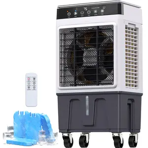 4-in-1 Portable Windowless Evaporative Swamp Air Cooler - 7-Gal Tank, 4 Modes, 3 Speeds, Remote Control, 12H Timer, Dry Burn Protection, Humidifier for Bedroom, Home Office