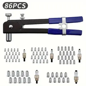 Durable Aluminum Flat Head Threaded Joints Set, Includes Tool & Clamp, Ideal for DIY Projects, Metal Fasteners for Secure Connections