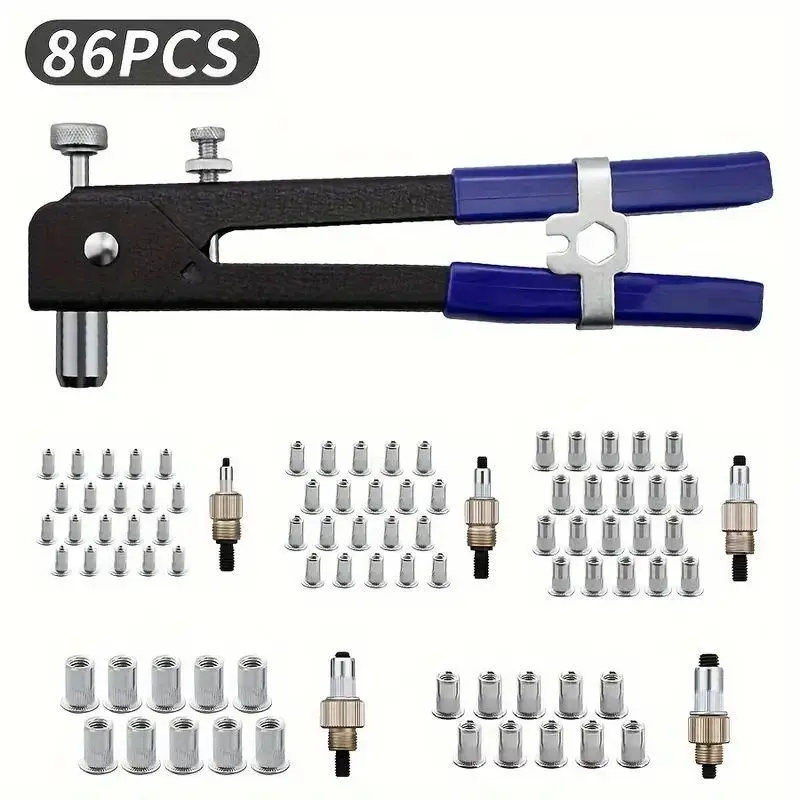 Durable Aluminum Flat Head Threaded Joints Set, Includes Tool & Clamp, Ideal for DIY Projects, Metal Fasteners for Secure Connections