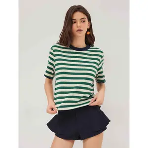 Cider [size 2-10] Oversized Cotton-blend Stripe Tee