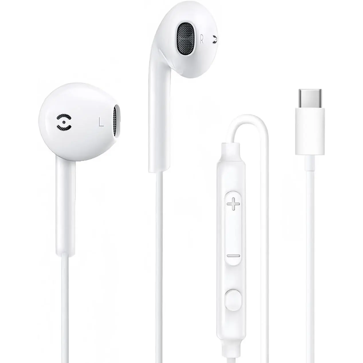 USB C Earphones Wired TH9, Type C Headphone with Micphone,Typ-C Ear Bud Compatible with   15 16 iPad,  Galaxy S25 S24 A53, Pixel, Redmi, ,,